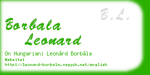 borbala leonard business card
